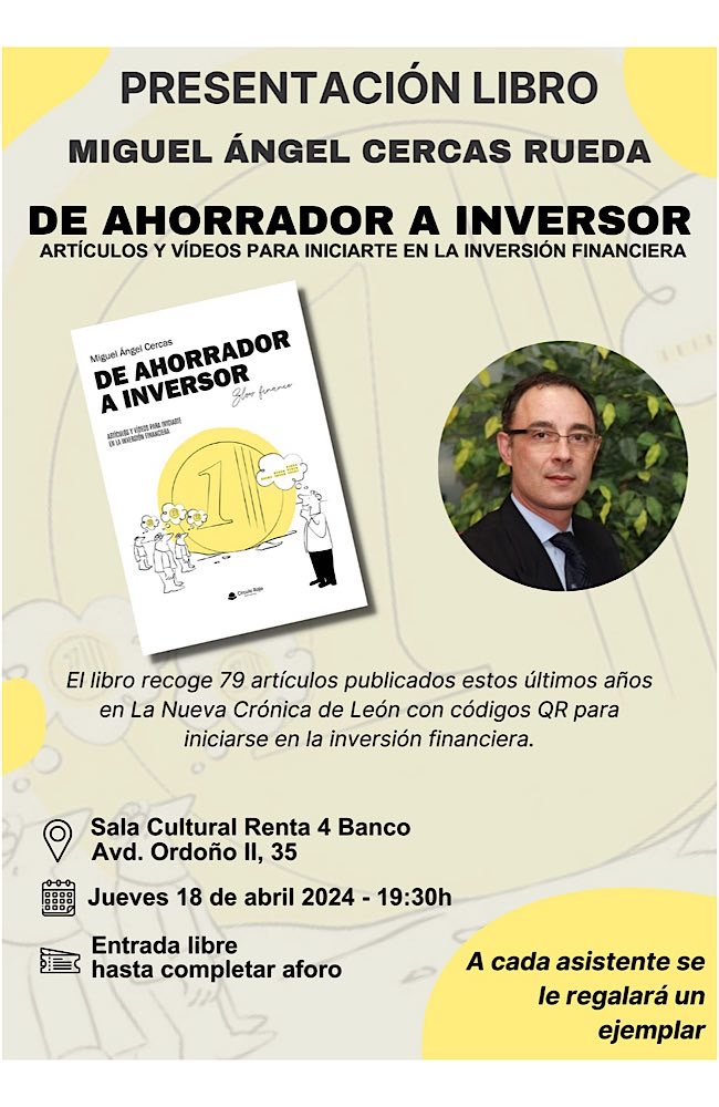 Miguel Ngel Cercas Presenta Su Libro De Ahorrador A Inversor